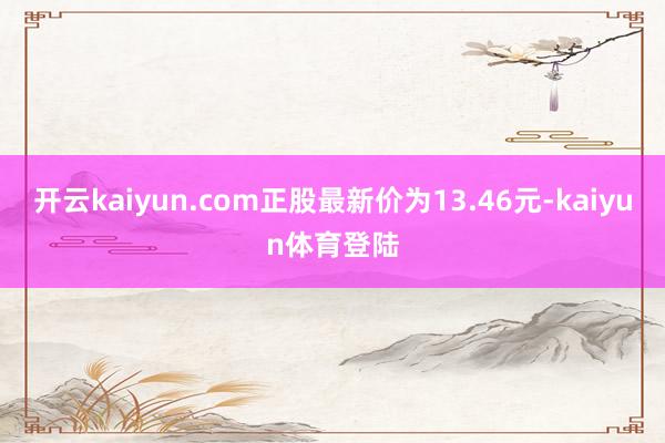 开云kaiyun.com正股最新价为13.46元-kaiyun体育登陆