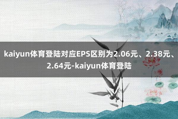 kaiyun体育登陆对应EPS区别为2.06元、2.38元、2.64元-kaiyun体育登陆