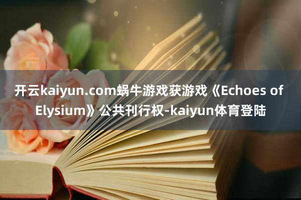 开云kaiyun.com蜗牛游戏获游戏《Echoes of Elysium》公共刊行权-kaiyun体育登陆