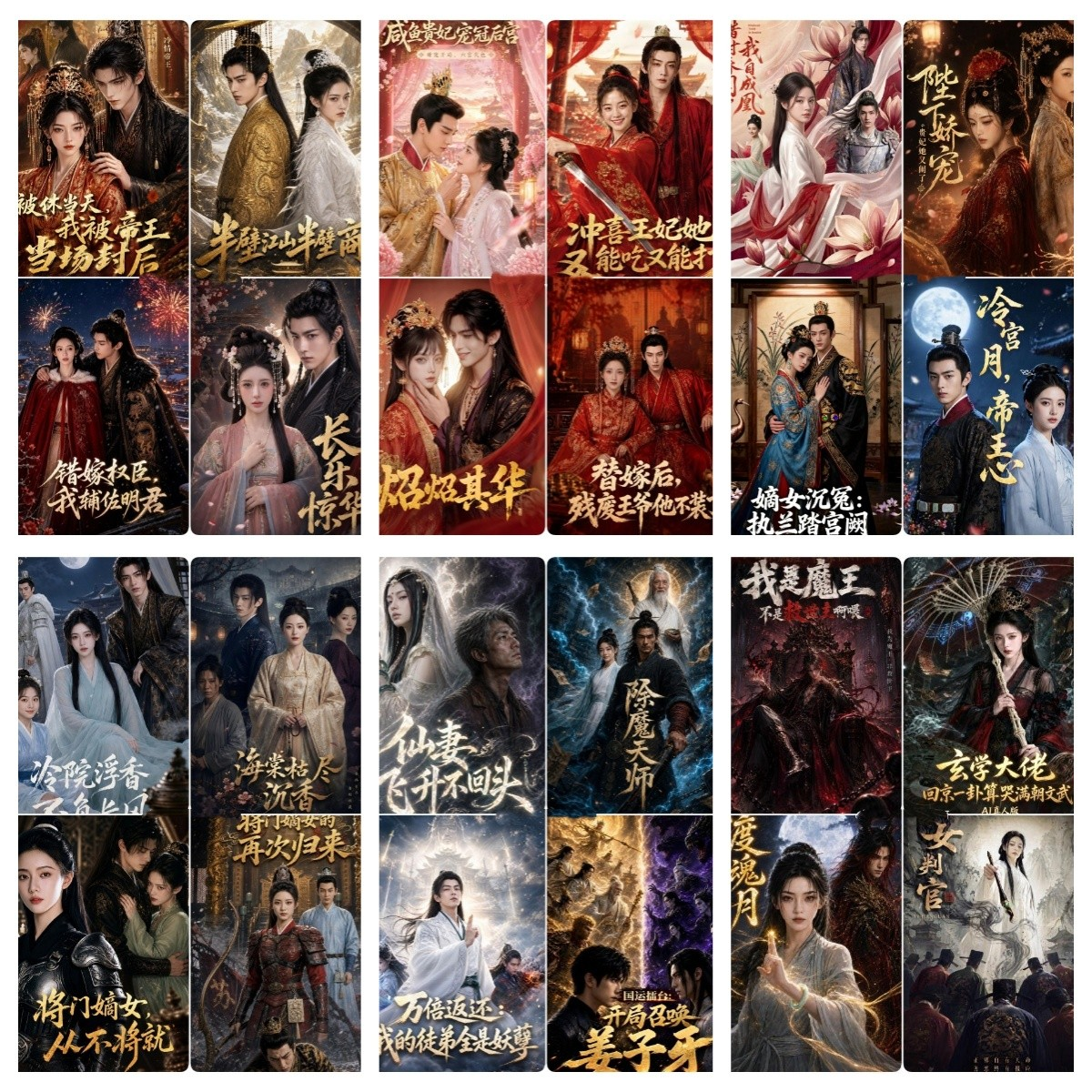 蜜桃短剧《咸鱼贵妃宠冠后宫》古装爱情短剧海报